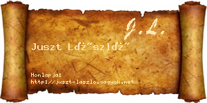 Juszt László névjegykártya