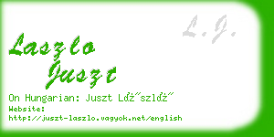 laszlo juszt business card